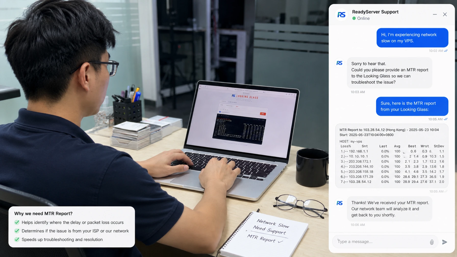 How to Run an MTR Report When Your VPS Feels Slow (Step-by-Step)