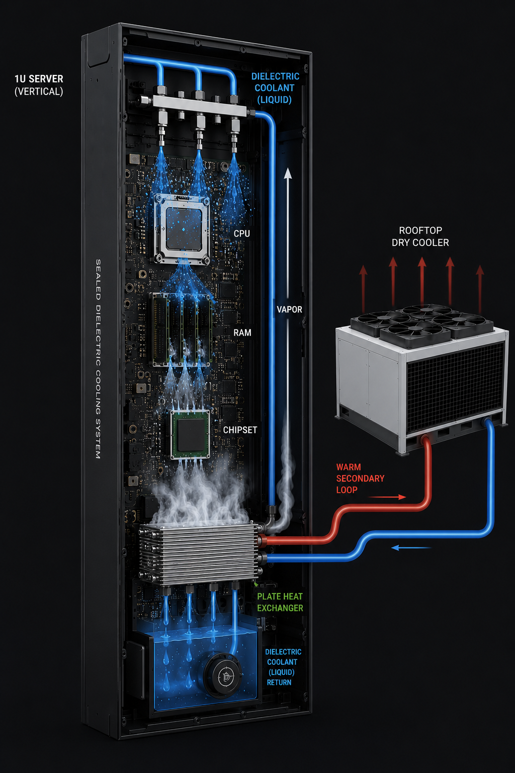Ready Server data centre liquid cooling — TechGoondu